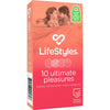 Ultimate Pleasures 10's Textured Condoms for Men - Model 10M - Intimate Pleasure - Vibrant Colours - Adult Naughty Store