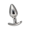 Introducing the Sensual Steel PT-001 Swarovski Crystal Anal Plug - Unisex Pleasure Toy for Backdoor Bliss - Seductive Silver