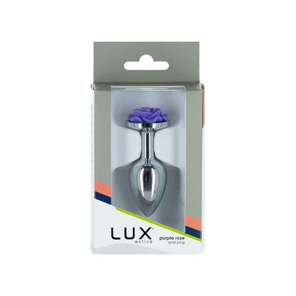 Lux Active Purple Rose 3in Metal Butt Plug - The Ultimate Pleasure Delight - Adult Naughty Store