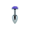 Lux Active Purple Rose 3in Metal Butt Plug - The Ultimate Pleasure Delight - Adult Naughty Store