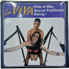 Introducing the LaViva Hide-a-way Sexual Position Free Standing Sex Swing, Model LX-3000, Unisex, with Multiple Seat Styles for Ultimate Pleasure, in Sleek Black