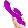 Gloria Rechargeable Silicone Rabbit Vibrator - Model GRV-12 - Female G-Spot and Clitoral Stimulation - Purple