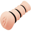 Rossi Flesh 3D Vagina Masturbator - Model RF-3, Male Pleasure Toy, Realistic Ribbed Design, Tightening Rings, Lifelike Feel, Flesh Color - Adult Naughty Store