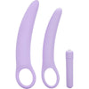 Introducing the Isabelle Set of 2 Vibrating Silicone Dilators: A Complete Pleasure Experience for Women in Sultry Black