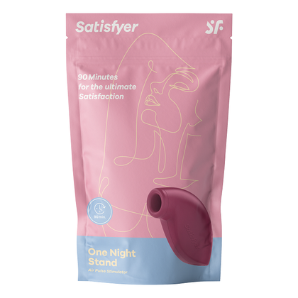 Introducing the Satisfyer One Night Stand Berry Clitoral Stimulator - Model ON-01: The Ultimate Pleasure Companion for Women