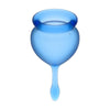 Introducing the Sensual Bliss Silicone Menstrual Cup - The Ultimate Pleasure Companion for Her - Blue Bliss (2pcs)