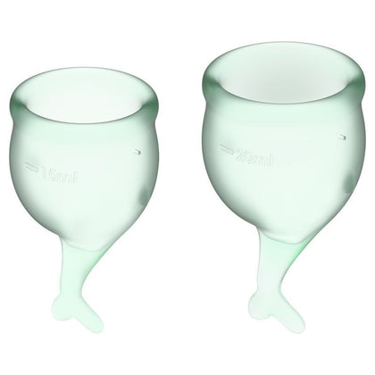 Feel Secure Menstrual Cup - Light Green, Set of 2, Feminine Hygiene Solution