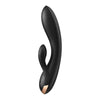 Satisfyer Double Flex App Rabbit Vibrator SF-500 - Intense Pleasure for Her - Black - Adult Naughty Store