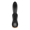 Satisfyer Double Flex App Rabbit Vibrator SF-500 - Intense Pleasure for Her - Black - Adult Naughty Store