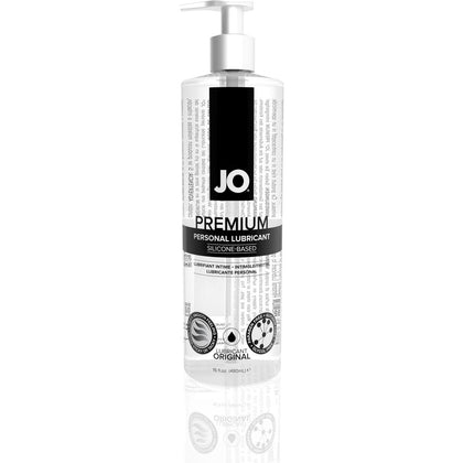 JO Premium Silicone Personal Lubricant - Long Lasting, Silky Smooth, Waterproof - 16 oz - For Men and Women - Enhance Intimate Pleasure - Clear