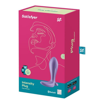 Satisfyer Intensity Plug - Powerful App-Controlled Vibrating Unisex Anal Pleasure Toy - Model SI-500 - Intensify Your Desires - Purple