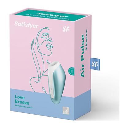 Satisfyer Love Breeze Ice Blue - Ergonomic Clitoral Stimulator with Air Pulse Technology and Vibration Options
