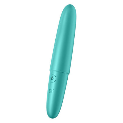 Satisfyer Ultra Power Bullet 6: Compact Torpedo-shaped Silicone Rechargeable Waterproof Bullet Vibrator for Intense Pleasure - Turquoise/Purple