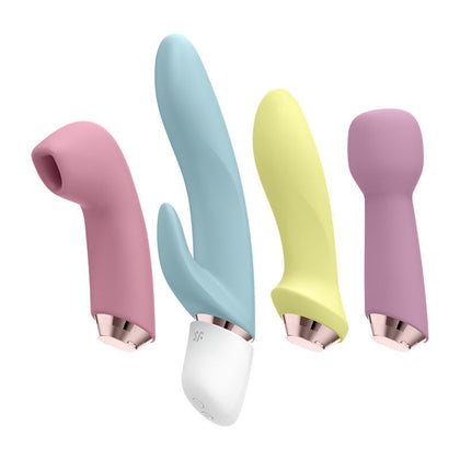Introducing the Satisfyer Marvelous Four Multifunctional Vibrator Set - Model MF-3000: The Ultimate Pleasure Collection for All Genders, Delivering Sensational Stimulation in Every Color!