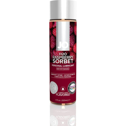 JO H2O Flavored Raspberry Sorbet Water-Based Lubricant for Intimate Pleasure - 4 Oz / 120 ml