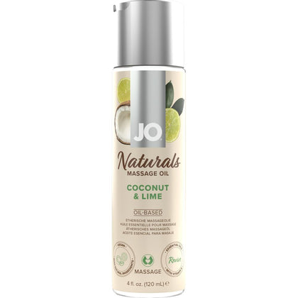 JO Naturals Coconut & Lime Massage Oil - Nourishing and Uplifting Aromatherapy Blend for Skin Rejuvenation and Sensual Massages