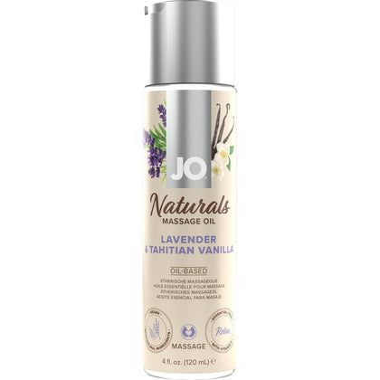JO Naturals Lavender & Tahitian Vanilla Massage Oil - Nourishing and Uplifting Aromatherapy Blend for a Relaxing and Rejuvenating Massage Experience