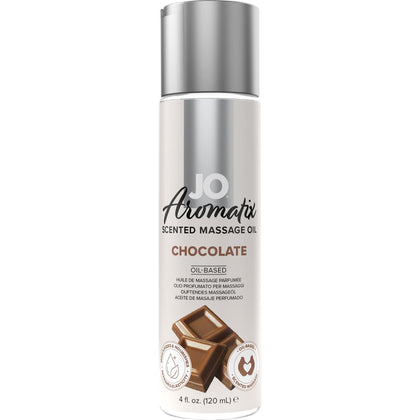 JO Aromatix Chocolate Massage Oil 4 Oz / 120 ml - Sensual Skin-Nourishing Elixir for Intimate Moments - Adult Naughty Store