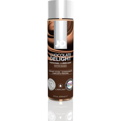 JO H2O Flavored Chocolate Delight Water-Based Personal Lubricant 4 Oz / 120 ml - Silky Smooth, Deliciously Chocolate Flavored, Intensify Sensual Pleasure for All Genders - Enhance Intimacy and Spice Up Your Love Life - Rich Brown Color
