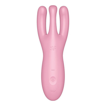 Satisfyer Threesome 4 Connect App Layon Vibrator - Model ST4C-Pink - Women's Clitoral and Labia Stimulator in Sensuous Pink
