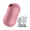 Satisfyer Cotton Candy Double Air Pulse Vibrator - Model CC-200 - Clitoral Stimulation - Light Red