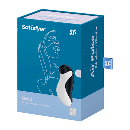 Satisfyer Orca Double Air Pulse Vibrator - Model ORC-1001 - For Intense Pleasure and Exploration - Clitoral Stimulation - Deep Blue