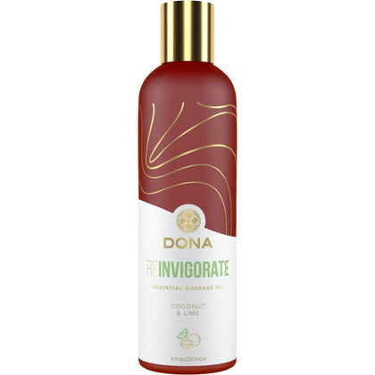 DONA Essential Massage Oil - Reinvigorate - Coconut Lime - Massage 4 floz / 120 ml (T)