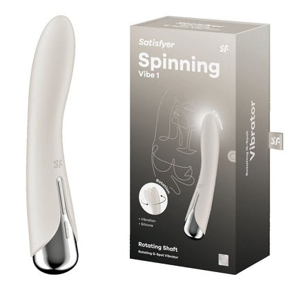 Satisfyer Spinning Vibe 1 - Beige USB Rechargeable Rotating Vibrator for Women's G-spot Stimulation