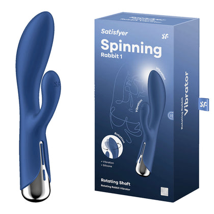Luxe Pleasure Satisfyer Spinning Rabbit 1 Blue USB Rechargeable Rotating G-Spot Vibrator for Women