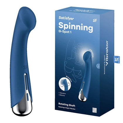 Satisfyer Spinning G-Spot 1 USB Rechargeable Rotating Vibrator for Women in Blue