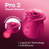 Satisfyer Pro 2 Classic Blossom Red Clitoral Air Pulse Stimulator - Women's Waterproof Rose Vibrator - Adult Naughty Store