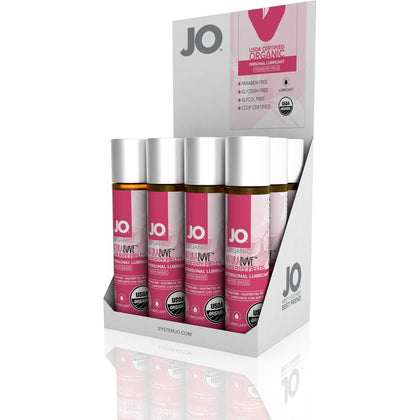 JO Naturalove USDA Organic Lubricant - Strawberry Fields - 1 Oz / 30 ml - Intimate Pleasure Enhancer for All Genders - Sensual and Stimulating - Red