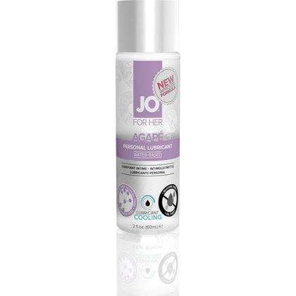 JO Agape Lubricant Cooling 2 Oz / 60 ml - Premium Water-Based Intimate Gel for Women - Sensitive Formula, Silicone-Free, Glycerin-Free, and Oil-Free - Enhances Sensual Pleasure and Comfort - Clear