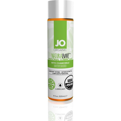 JO NATURALOVE USDA ORGANIC Lubricant - Intimate Pleasure Enhancer for All Genders - 4 Oz / 120 ml - Certified Organic Formula - Sensual and Stimulating - Long-lasting and Silky Smooth - Natural and Hypoallergenic - Clear