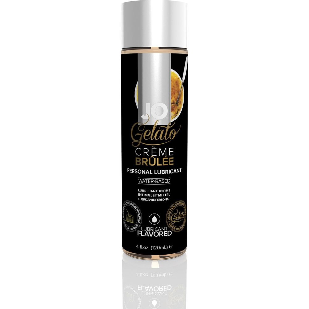 JO Gelato - Creme Brulee Flavored Lubricant for Sensual Pleasures - 4 Oz / 120 ml