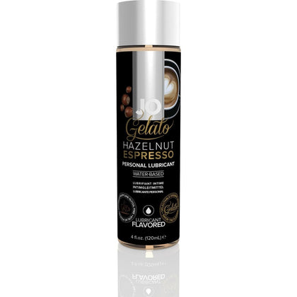 JO Gelato - Hazelnut Espresso Flavoured Lubricant - Sensual Pleasure Enhancer - Unisex - 4 Oz / 120 ml - Brown