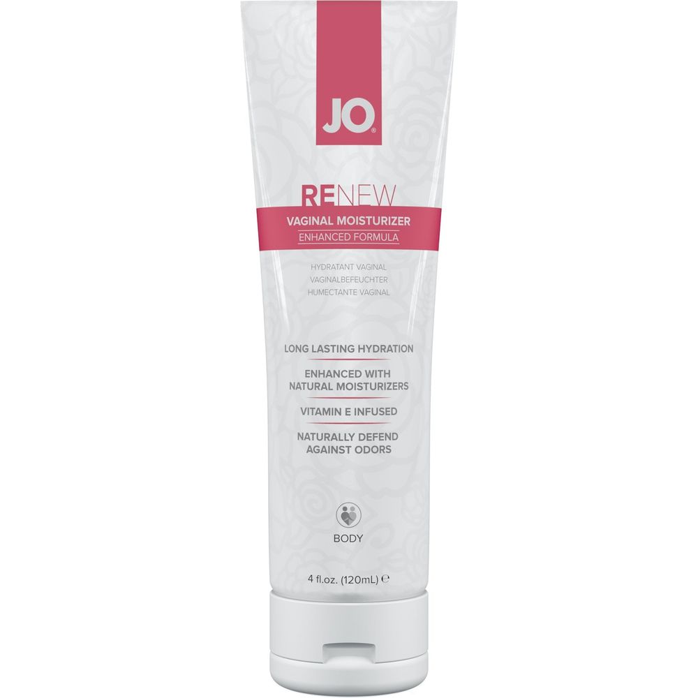 JO® Renew Vaginal Moisturizer - Intensive Cream for Women, Relieves Dryness, 4 fl.oz, Bisabolol, Aloe Vera, Cucumber Fruit Blend - Adult Naughty Store