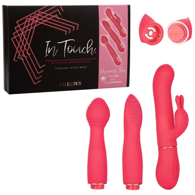 In Touch™ Dynamic Trio - Versatile Vibrator Set with 3 Dynamic Attachments for Unparalleled Pleasure - Model ITDT-001 - For All Genders - Intense Stimulation for Multiple Areas of Pleasure -  - Adult Naughty Store