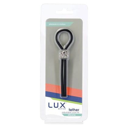 Lux Active Tether Adjustable Cock Tie - Model X1 - Male Pleasure Enhancer - Erection Booster - Sensual Black - Adult Naughty Store