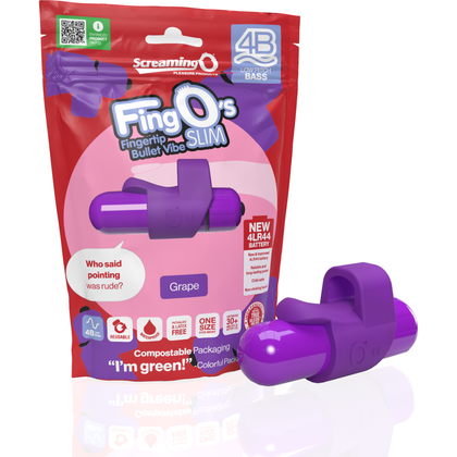 Introducing the Sensational Silicone Finger Vibe by 4B: 4B-01 Grape Women's Intimate Pleasure Device 🍇 - Adult Naughty Store