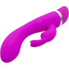 Introducing the Sensual Pleasure Silicone Rabbit Vibrator - Model F30: The Ultimate Purple Delight by PleasureMax - Adult Naughty Store