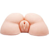 Introducing the SensaPleasure Realistic Vibrating Back-Door Vagina and Anal Stimulator (Flesh) - Model SV-9000. - Adult Naughty Store