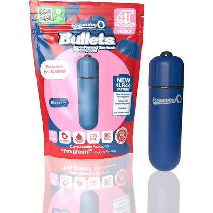 Screaming O 4T Bullet Blueberry Vibrating Bullet Toy 4TBUL-BB | Unisex Clitoral Stimulator - Adult Naughty Store