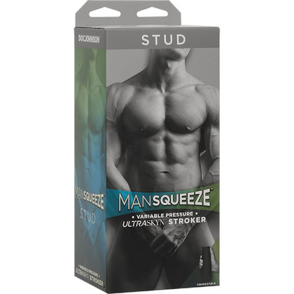 Doc Johnson Main Squeeze Man Squeeze Stud Hard Case Masturbator - Lifelike Ass Opening - Model MS-1001 - Men's Anal Pleasure - Deep Brown