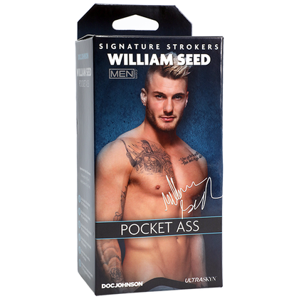 Introducing the Sensational Signature Strokers - William Seed ULTRASKYN Pocket Ass Masturbator for Men - Model WS-001 - Pleasure for Him - Lifelike Texture - Deeply Satisfying - Jet Black