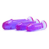 Doc Johnson Crystal Jellies - Starter Kit - For Graduated Anal Training - Ease Your Way Into Backdoor Pleasure - 3 Penis Shaped Plugs - Purple