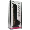 Colours Pleasures Dong Dildo, Black, 8 Inch and Jo H20 Water Based Lube (1oz)