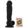 Colours Pleasures Dong Dildo, Black, 8 Inch and Jo H20 Water Based Lube (1oz)