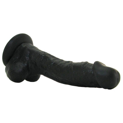 Colours Pleasures Dong Dildo, Black, 8 Inch and Jo H20 Water Based Lube (1oz)