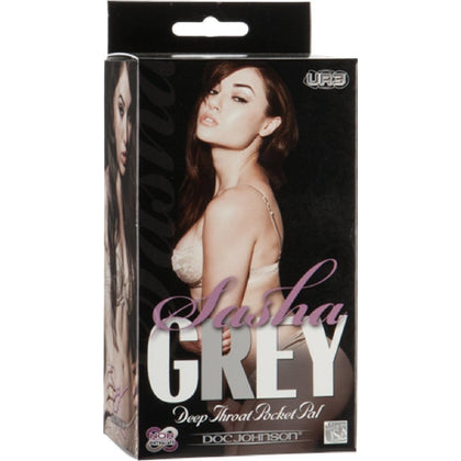 Sasha Grey Pocket Pal - Realistic Deep Throat Masturbator for Men - Model SG-PT01 - Intense Suction Pleasure - Flesh Color